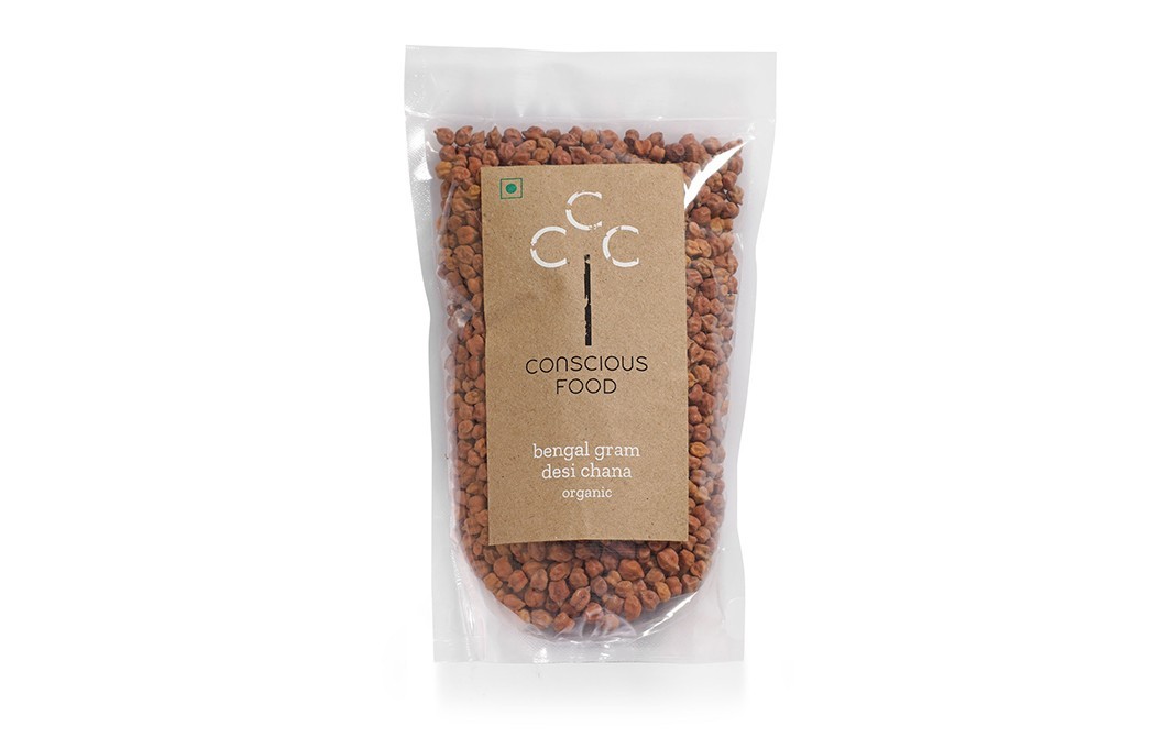 Conscious Food Bengal Gram Desi Chana Organic   Pack  500 grams